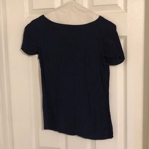Banana Republic Navy Blue Viscose T-Shirt